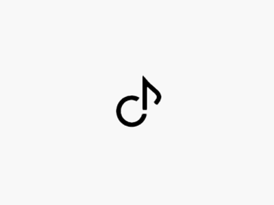 Music note black clean design linear minimal music note sleek symbol white