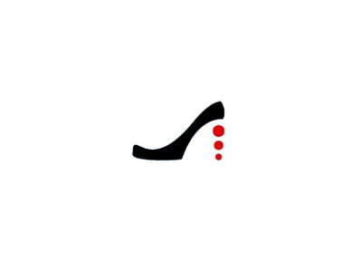 Red-heel shoe adorable app beauty design elegant fashion heel icon illustration logo luxury minimal red shoe shoes simple