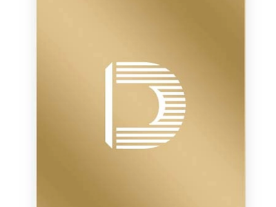 Monogram 'D' letter luxury monogram striped design