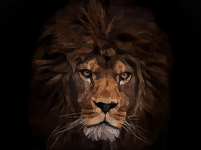 Low Poly Lion Artwork