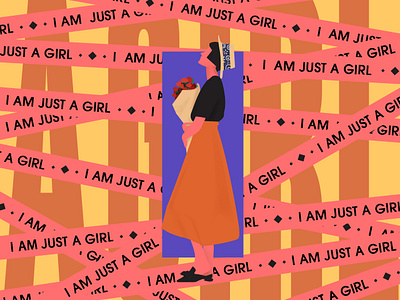 I am just a girl illustration