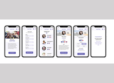 MultiTalk Mobile App app application dailyui dailyui006 design language logo profile page ui uidesign uidesigner