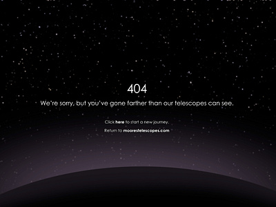 Moore's Telescopes 404 Page