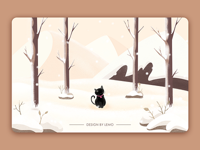 The warm winter design illustration ui web