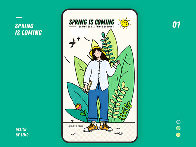 Spring design illustration