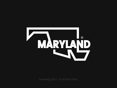 Maryland USA State Branding brand branding concept creative design lineart logo maryland monogram state trademark typography usa