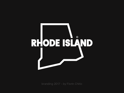 Rhode Island USA State Branding brand branding concept creative design lineart logo monogram rhode island state trademark typography usa
