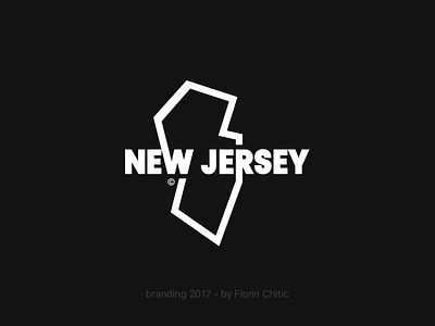New Jersey USA State Branding brand branding concept creative design graphic lineart logo monogram new jersey state trademark typography usa
