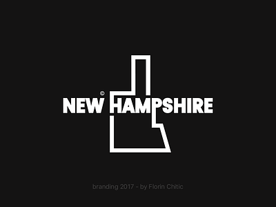 New Hampshire USA State Branding brand branding concept creative design graphic logo new hampshire state trademark typography usa