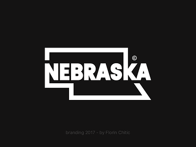 Nebraska USA State Branding brand branding concept creative design illustration logo monogram nebraska state trademark typography usa