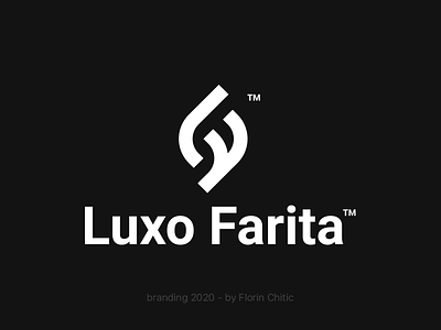 Luxo Farita Branding blue brand branding concept creative design logo monogram trademark typography