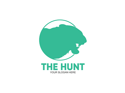 The Hunt Logo Design brand circle concept forest green hunt tiger