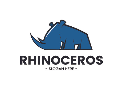 Rhinoceros Brand blue brand design identity logo protect animal rhinoceros special