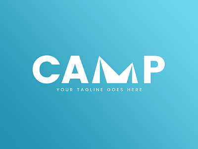 Camp Trip Logo Idea blue brand camp identlty logo nature trip