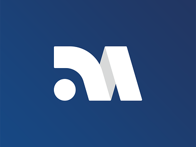 M Monogram Concept art blue blue and white branding creative design m monogram monogram letter mark monogram logo trademark typography