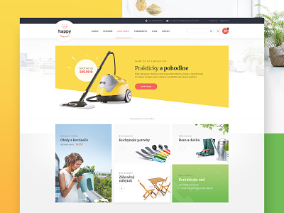 Happy household design ecommerce home homepage slovakia ui ux web