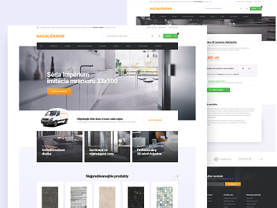 Kachlickovo redesign design ecommerce homepage product page slovakia tiles ui ux web