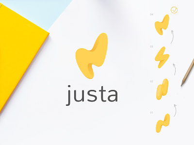 Logo Justa app branding design icon logo minimal ui vector web website