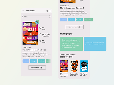 E-reader App Concept app book books clean e reader goodreads reader reading soft ui