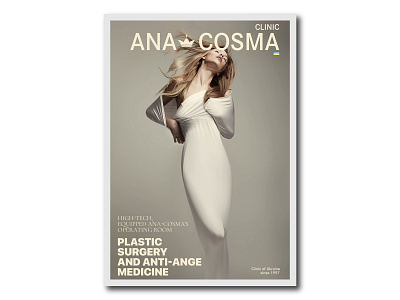 Poster design "Ana Cosma" branding design editing graphic design graphic design brand illustration image editor logo minimal minimalist minimalist poster minimlist photo photoshop poster posterdesign resume solonskyi swiss design typography