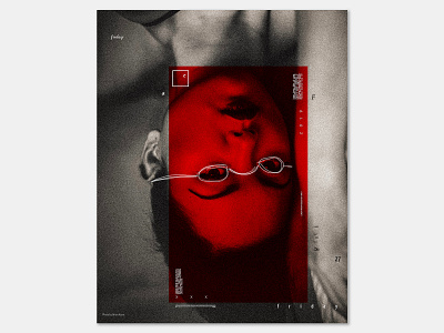 Cover artwork. Friday a4 avantgarde blackandwhite concept cover cover art cover artwork cover design covers minimal minimalist plakat poster poster a day poster art poster design red solonskyi typography