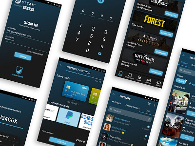 Steam - mobile app concept android app app clean clean app design mobile mobile app mobile app design steam