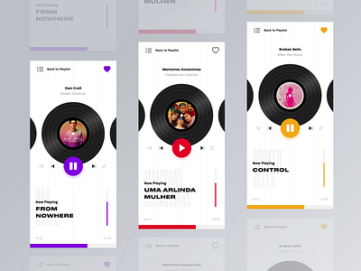 Music Player - Color Variations