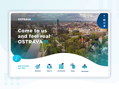 Feel Ostrava!!! NO. 3 animation branding design illustraion landingpage logo ux uxui vector website