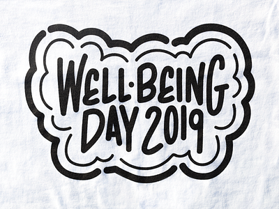 Well-Being Day 2019 analog type apparel design design event collateral george mason university gmu hand lettering t shirt t shirt design t shirt graphic vector