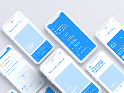 Mobile Website WireFrame - Mockup - Adobe XD