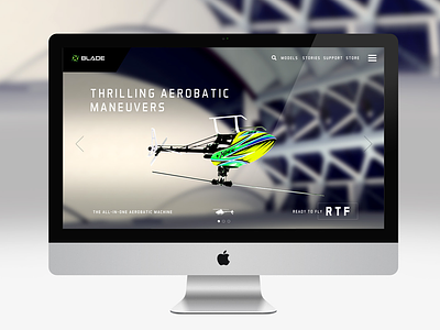 Blade | Website header concept brand clean concept design fun header heli landing page logo mockup new performance premium slider ui