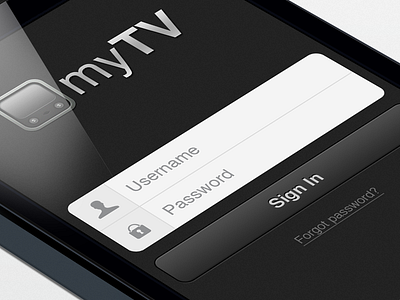 TV Series - Sign In Concept concept form ios sign in tv series