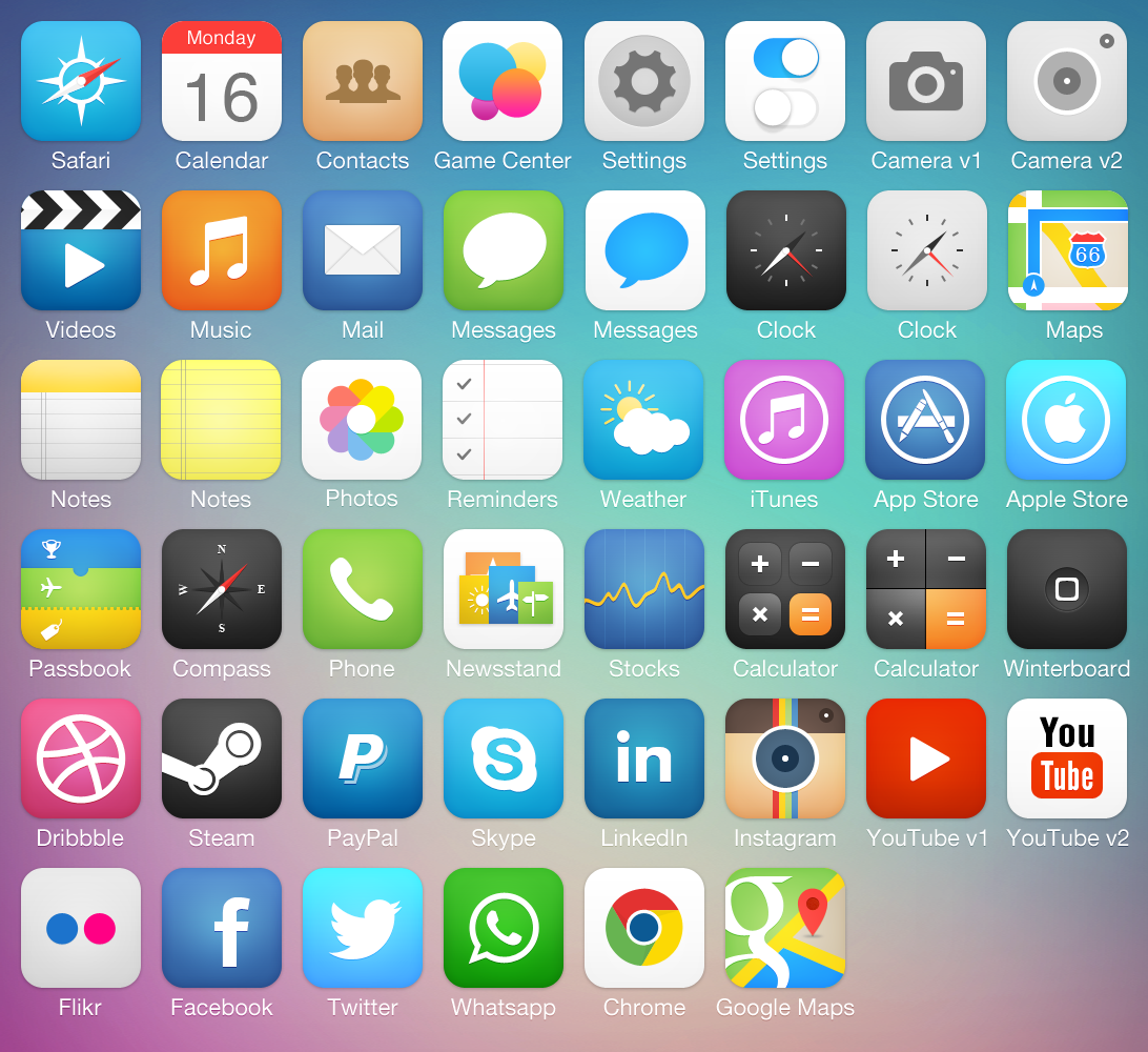 Ios7 Icons Vector