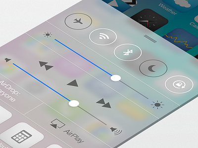 iOS7 Control Centre Concept concept control centre ios