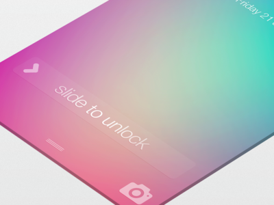 iOS7 Lockscreen by Michael Shanks - Dribbble