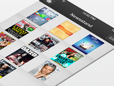 iOS7 Newsstand 7 edit ios magazines newsstand store