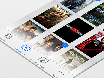iOS7 Videos - TV Shows 7 icons ios tv shows unwatched videos