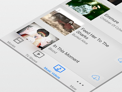 iOS7 Videos - Music Videos 7 icons ios more music options videos