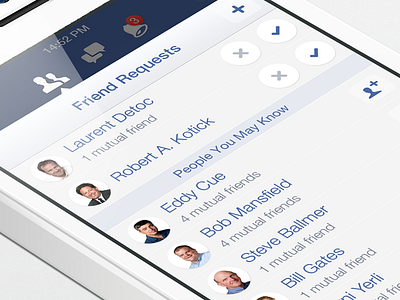 Facebook iOS7 - Friend Requests