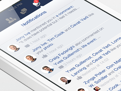 Facebook iOS7 - Notifications