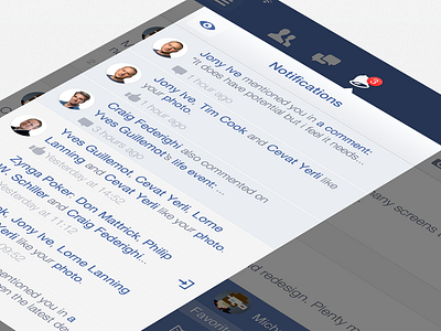 Facebook iOS7 - Callouts (iPad Retina) callouts facebook friend requests ios7 ipad messages notifications retina