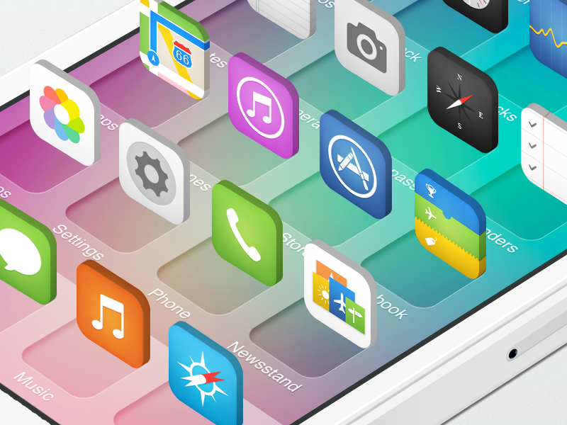 3d ios. 3d иконка айфон. Дизайн IOS 7. 3d icons UI UX. Android 7 иконки.