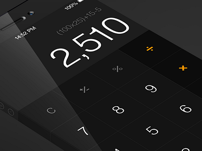iOS7 - Calculator 7 calculator ios iphone6 retina