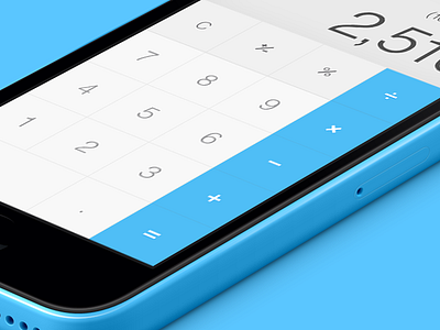 iOS7 - Calculator Colours blue calculator ios7 iphone5c