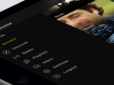 Spotify iOS7 - Browse browse genres ios7 ipad menu music retina spotify