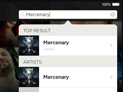 Spotify iOS7 - Search