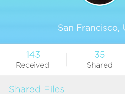 Profile app files ios ios7 iphone profile received shared stats