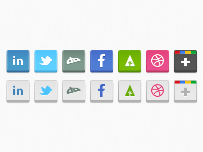 Social Icons 1 deviantart dribbble facebook forrst google linkedin twitter