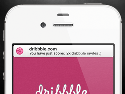 Dribbble Invite 3 app dribbble invite ios iphone notification two