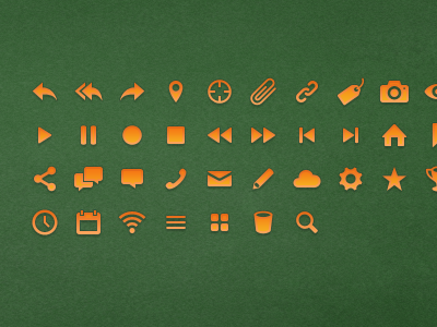 Minimal Glyphs glyphs metallic minimal orange simple